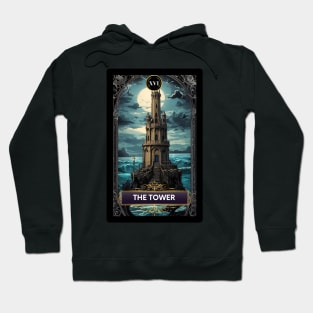 The Tower Card from The Mermaid Tarot Deck Hoodie